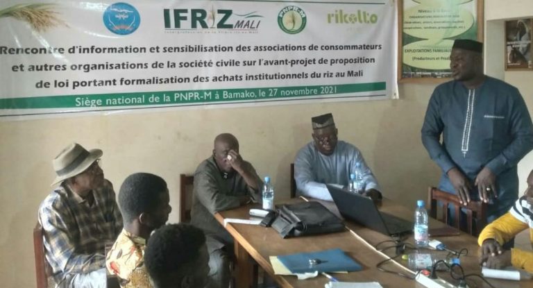 Filière Riz: La PNPR explique l’avant-projet de proposition de loi portant formalisation des Achats Institutionnels du riz au Mali