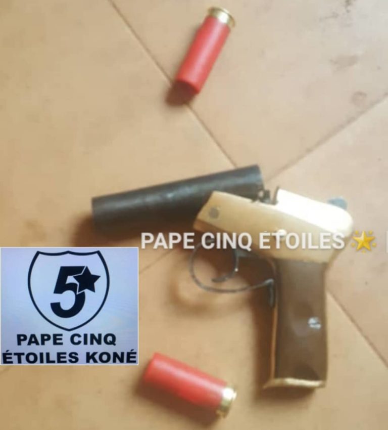 COMMISSARIAT DU 4ÈME ARRONDISSEMENT : Saisie d’arme à feu et des munitions par les hommes du Commissaire Principal Idrissa SANGARÉ   