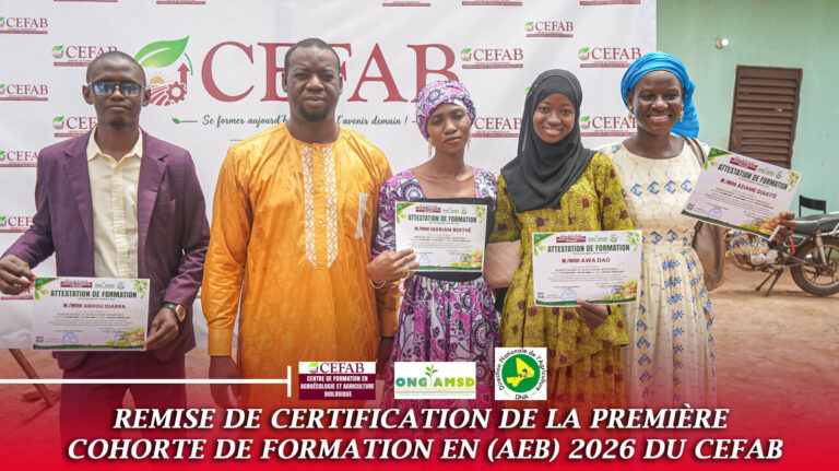 Formation en Agroécologie et Agriculture Biologique: La première cohorte du CEFAB désormais opérationnelle !